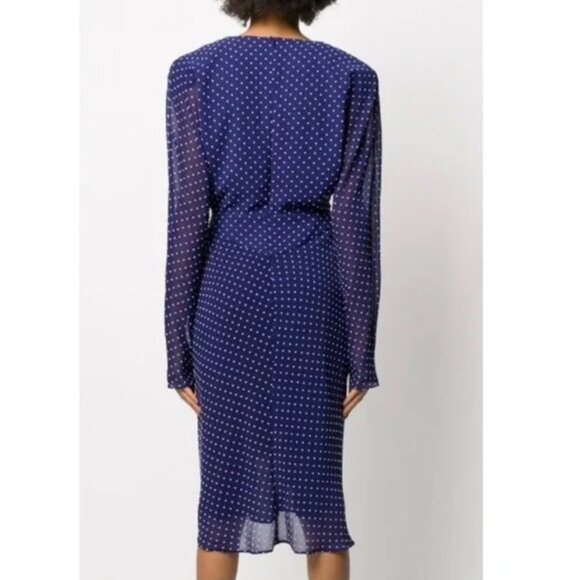 Philosophy Di Lorenzo Serafini Printed Double Creponne Polka Dot Dress, Size 8 - Picture 2 of 8